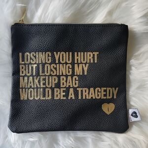 Black and Gold Cosmetic Bag